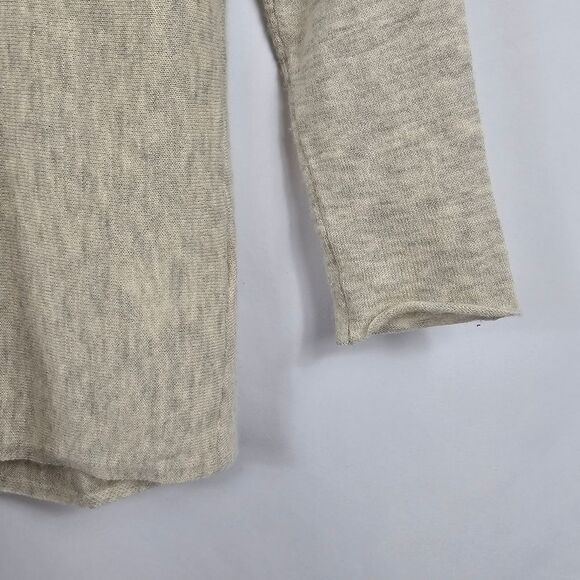 Vince Double V Wool Blend Sweater in Heathered Beige Size Small - Picture 5 of 9